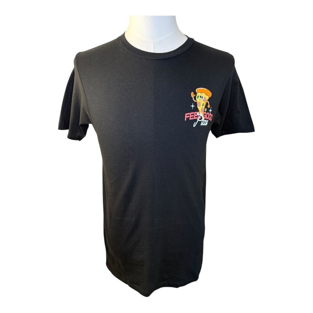 Neon Riot Feel Good Pizza Graphic Tee Short Sleeve‎ T-Shirt Small NWT